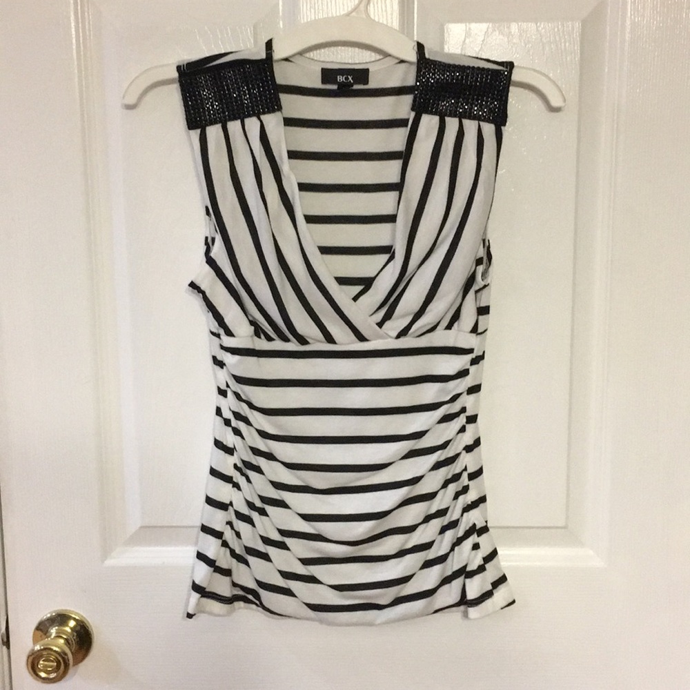 Striped black and white shirt